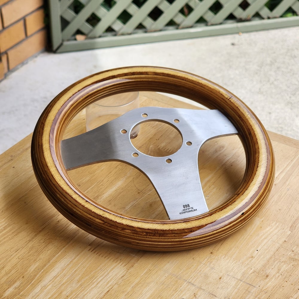 Made To Order Brushed Solid Spoke 265mm with Clear Gloss Wood
