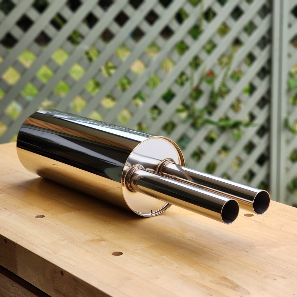 Twin In/Out 43mm Stainless Muffler