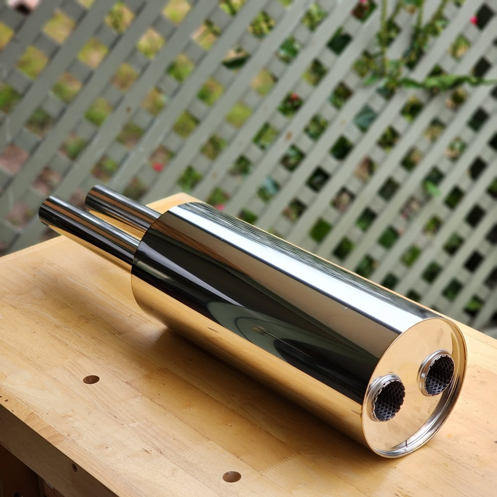 Twin In/Out 43mm Stainless Muffler
