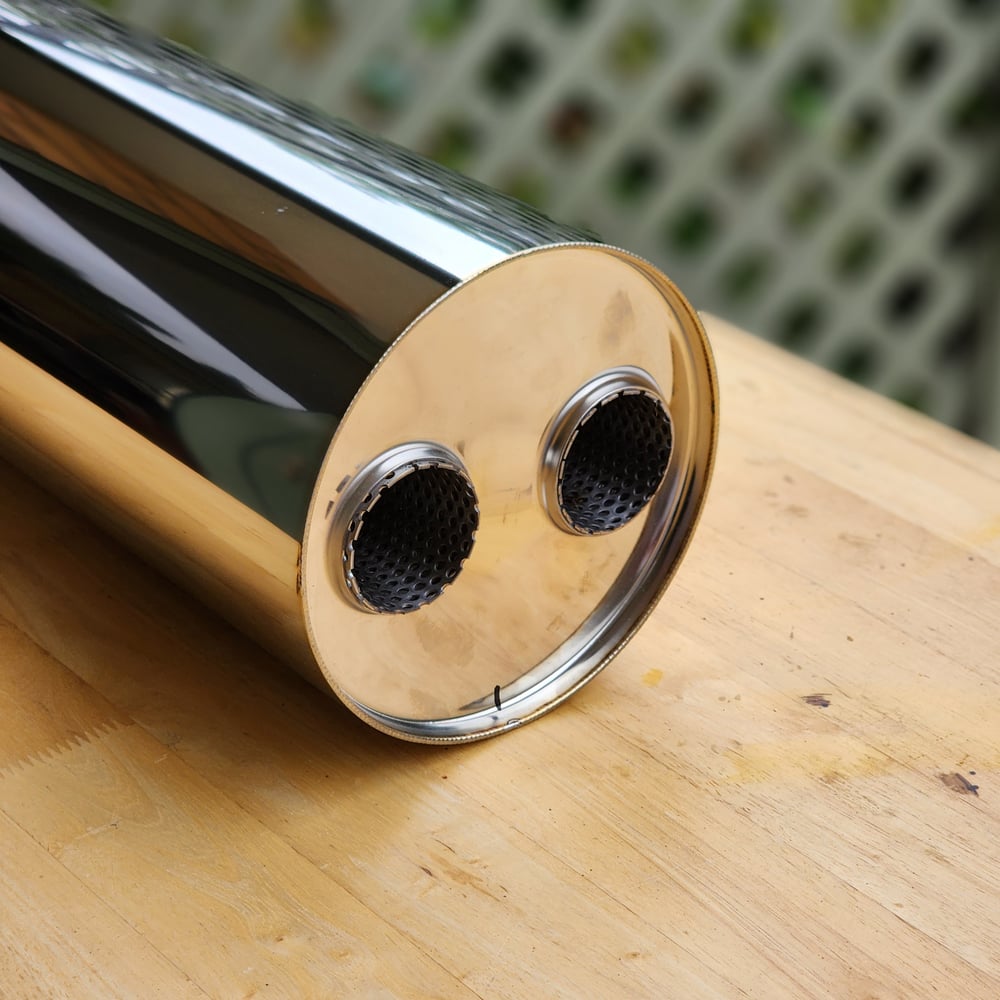 Twin In/Out 43mm Stainless Muffler