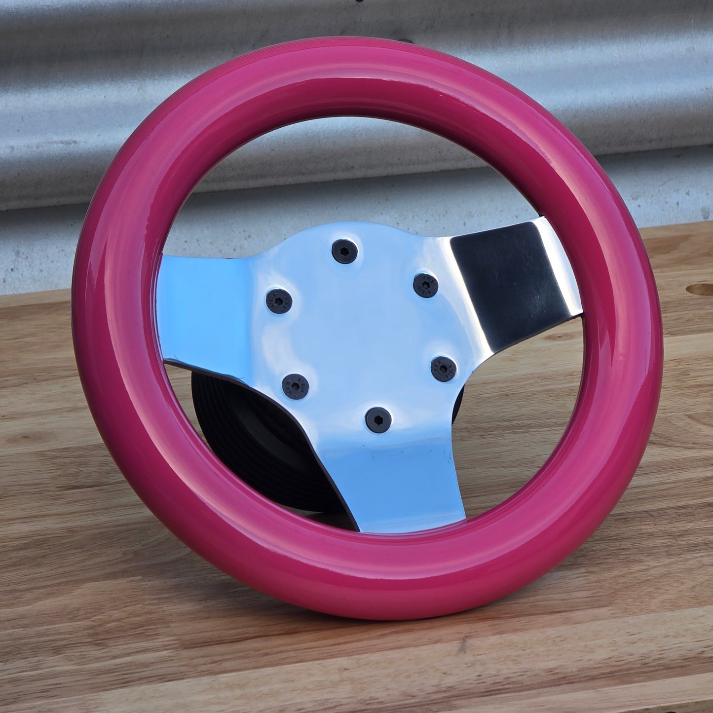 Polished berry pink iron mask 236mm