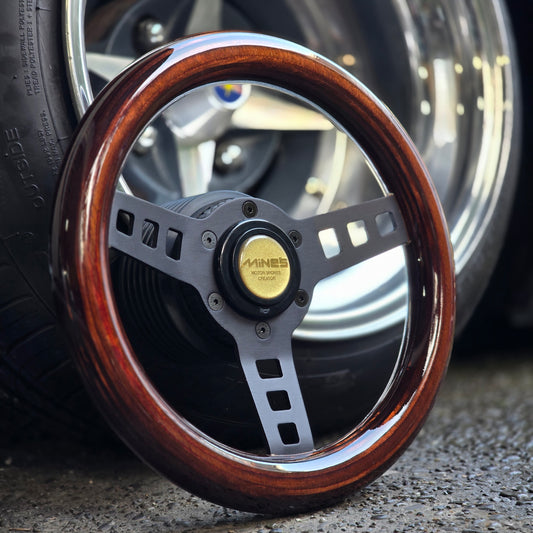 Made to order Black Competition style 280mm with Deep Jarrah wood tone