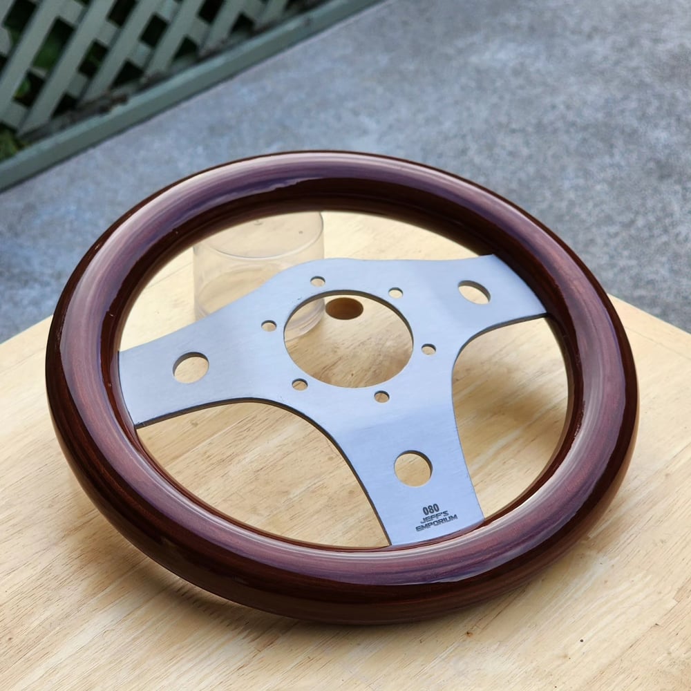 Made To Order Silver Anodized 265mm Deep Red Wood