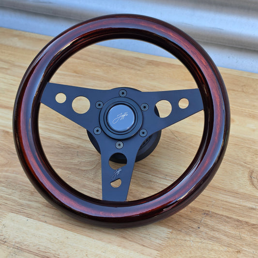 Black Arrigoni 280mm with Jarrah wood tone horn combo!