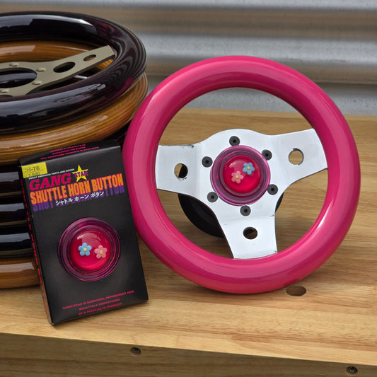 Made To Order Polished 236mm Solid Spoke with Berry pink Wood + horn combo!