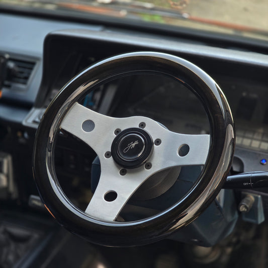 Brushed original 280mm with Gloss black Japan wood