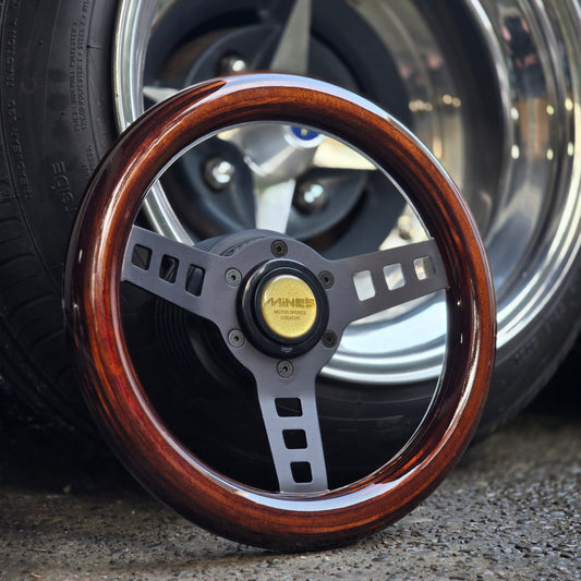 Made to order Competition style 280mm silver/mahogany with FUCK horn