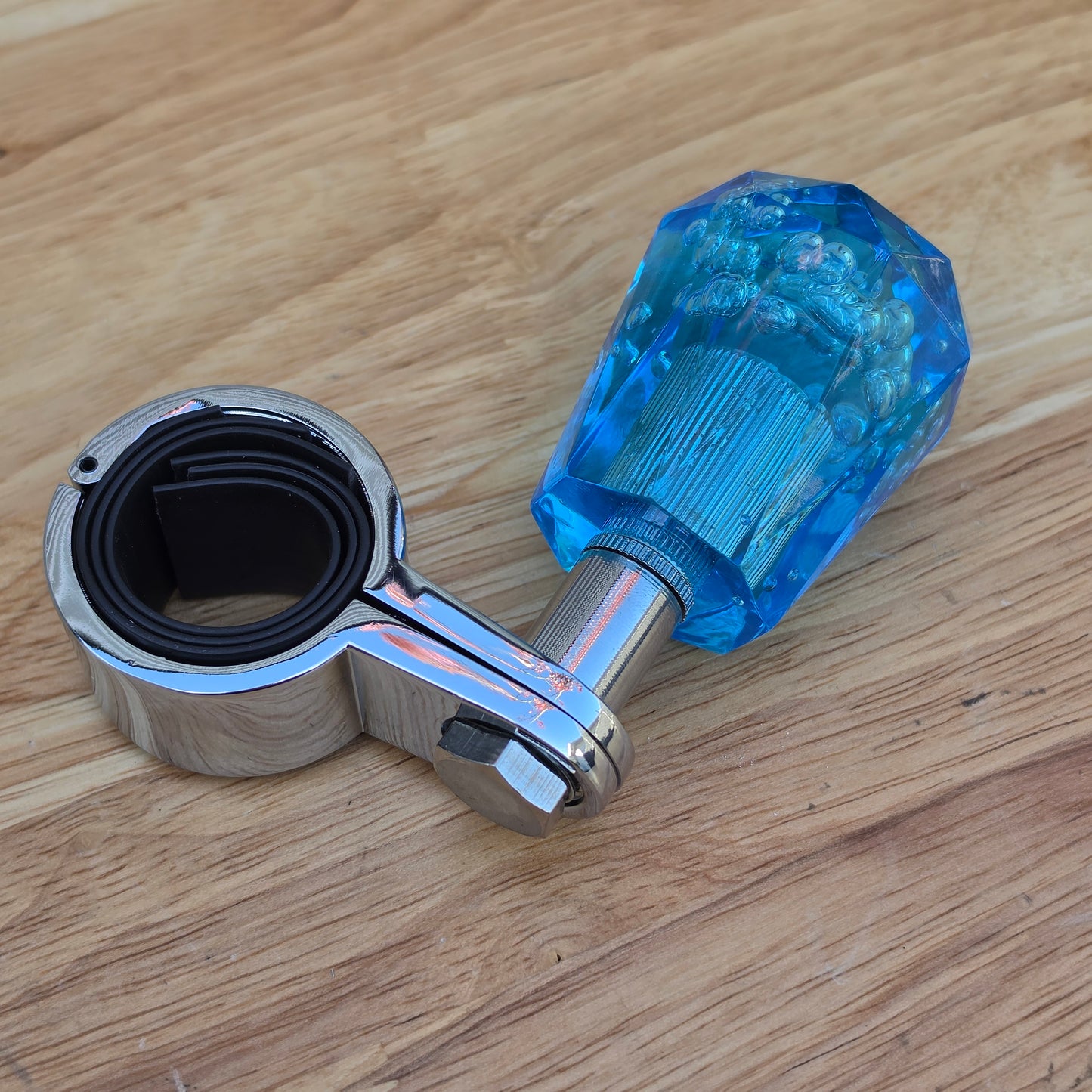 Blue bubble diamond Handle spinner