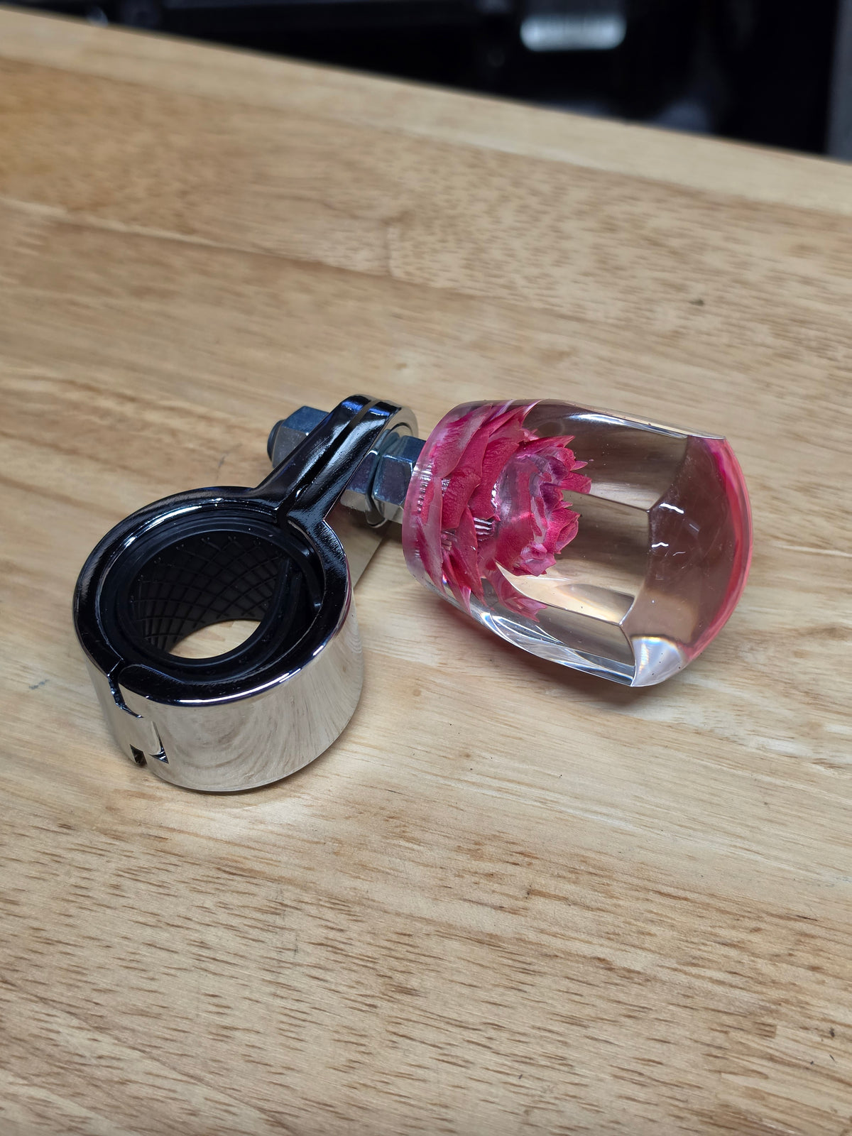 Pink Rose Handle spinner